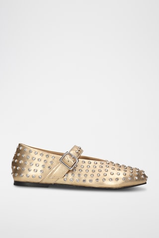 Ballerines en cuir de mouton Emily - Doré