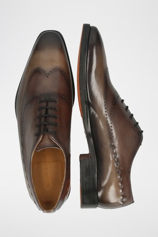 Richelieus en croûte de cuir Lawrence - Marron