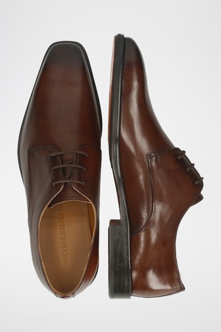 Derbys en croûte de cuir - Marron