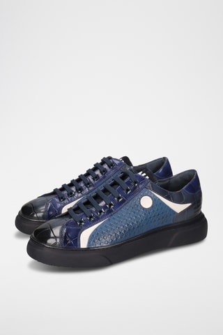 Baskets en cuir Harvey - Bleu