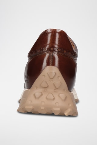 Baskets en cuir nappa Richmond - Marron