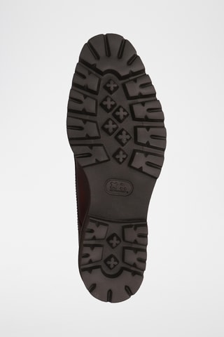 Boots en croûte de cuir verni Felix - Marron