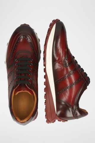 Baskets en cuir nappa verni Richmond - Bordeaux