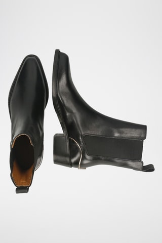 Bottines Chelsea en croûte de cuir Rylee - Noir