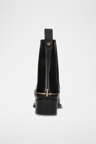 Bottines Chelsea en croûte de cuir Rylee - Noir