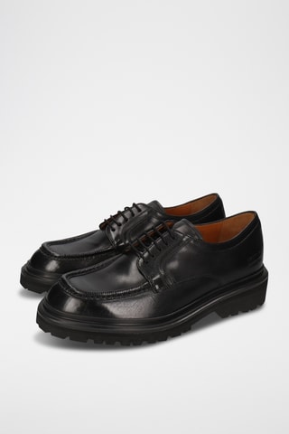 Derbys en croûte de cuir Matteo - Noir