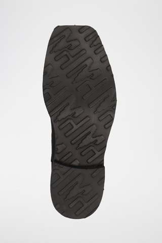 Bottines Chelsea en croûte de cuir verni Basil - Noir