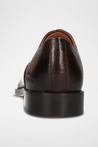 Richelieus en croûte de cuir verni Lawrence - Marron