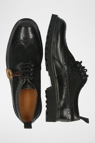 Derbys en cuir verni Pierce - Noir