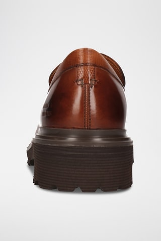 Mocassins en croûte de cuir verni Matteo - Marron