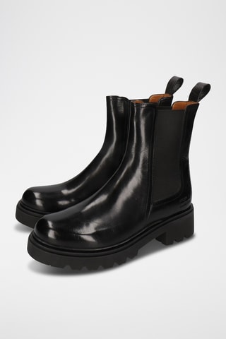 Bottines Chelsea en cuir Dahlia - Noir