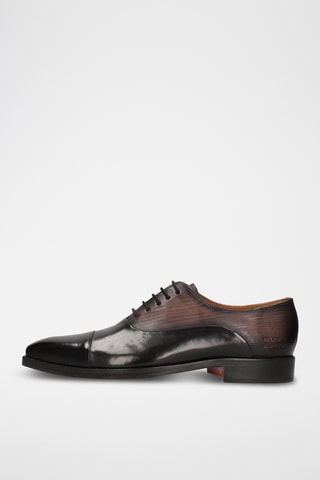 Richelieus en croûte de cuir Lawrence - Noir