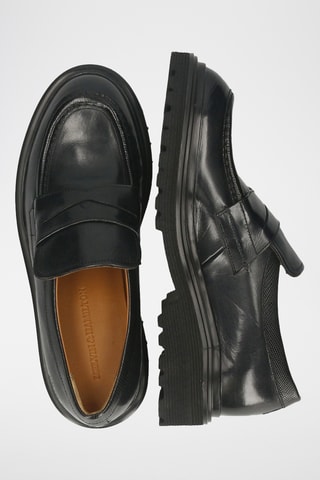 Mocassins en croûte de cuir Matteo - Noir - VISUS A MODIFIER