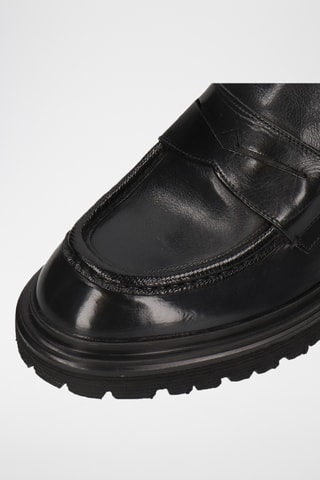 Mocassins en croûte de cuir Matteo - Noir - VISUS A MODIFIER