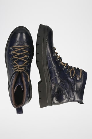 Boots en croûte de cuir Jaden - Bleu marine