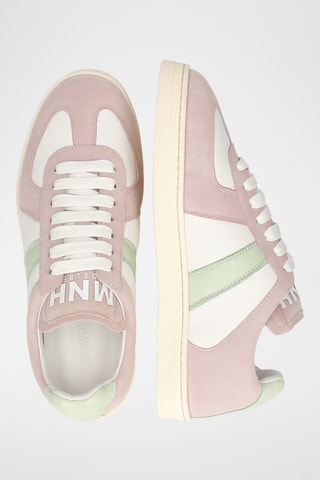 Baskets en cuir de chèvre Milani - Rose et blanc