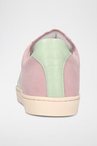 Baskets en cuir de chèvre Milani - Rose et blanc