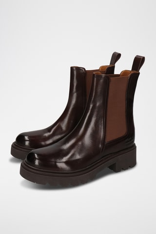 Bottines Chelsea en cuir Dahlia - Marron foncé