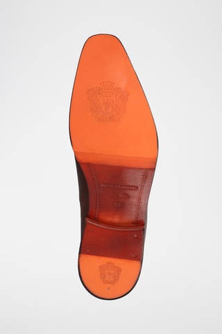 Richelieus en croûte de cuir Lawrence - Camel et marron