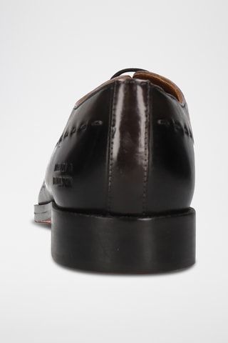 Richelieus en croûte de cuir Lawrence - Bleu marine