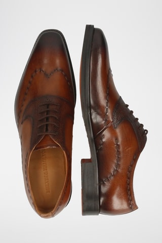 Richelieus en croûte de cuir Lawrence - Marron