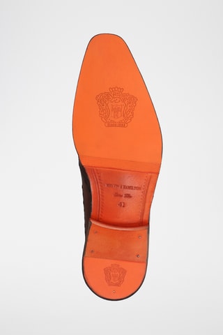 Richelieus en croûte de cuir Lawrence - Marron