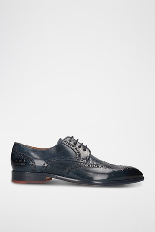 Derbys en croûte de cuir Bobby - Bleu marine