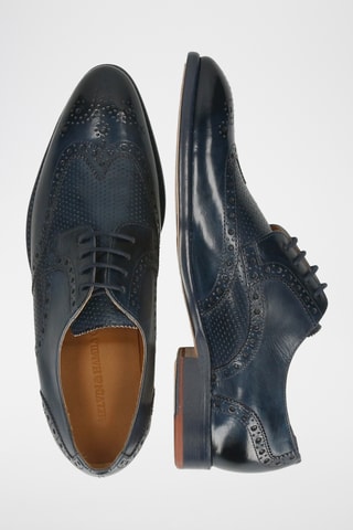 Derbys en croûte de cuir Bobby - Bleu marine