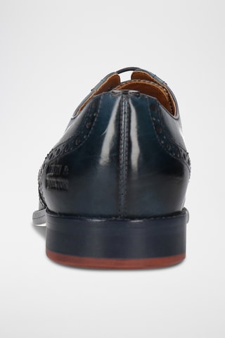 Derbys en croûte de cuir Bobby - Bleu marine