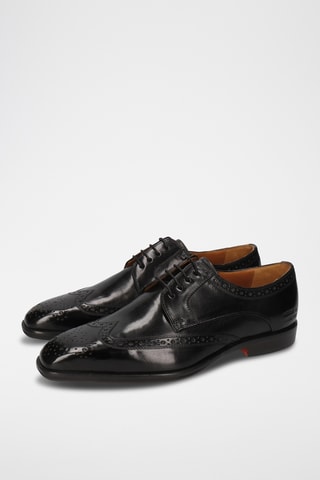 Derbys en croûte de cuir Stefano - Noir