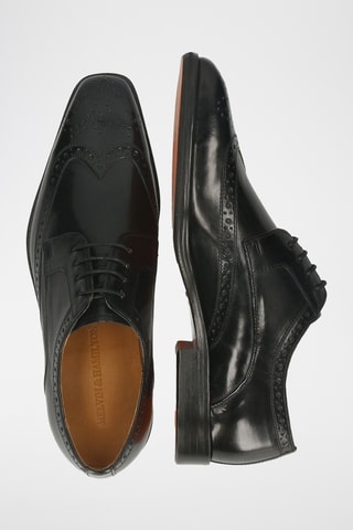 Derbys en croûte de cuir Stefano - Noir