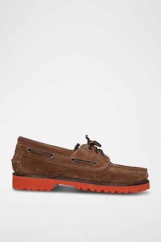 Chaussures bateau en nubuck Baxter - Marron