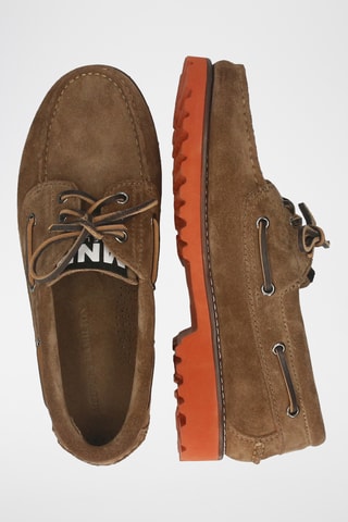 Chaussures bateau en nubuck Baxter - Marron