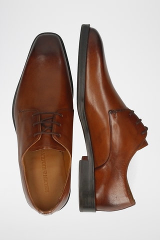 Derbys en croûte de cuir Stefano - Marron