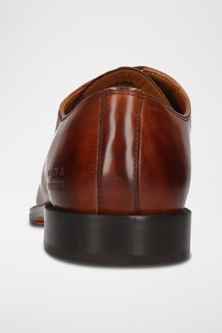 Derbys en croûte de cuir Stefano - Marron