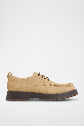 Derbys montants en cuir Bastian - Beige