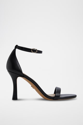 Sandales à talons en cuir Dralethiel - Noir