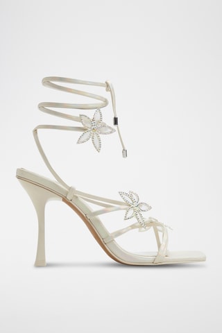 Sandales à talons montantes Bouquet - Blanc