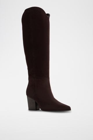 Bottes en cuir Kaely-Wc - Marron foncé