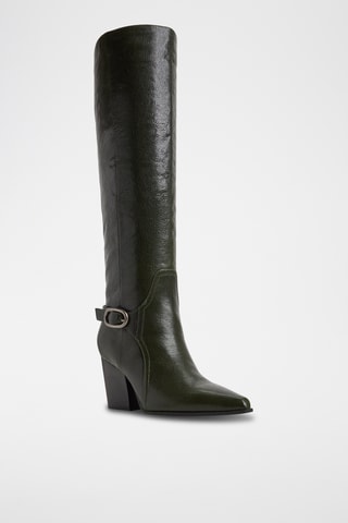 Bottes en cuir Saddle - Vert foncé