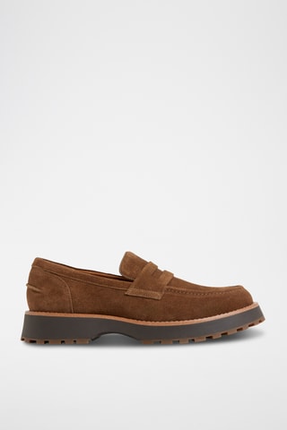 Mocassins plateformes en cuir Kole - Marron