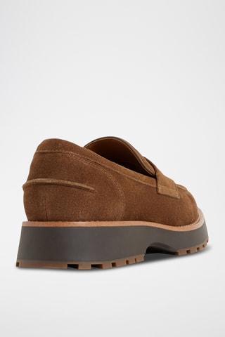 Mocassins plateformes en cuir Kole - Marron