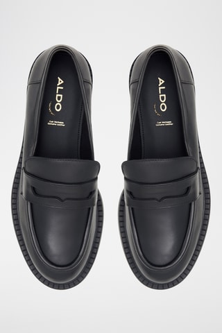 Mocassins à talons plateformes en cuir Bigplan - Noir