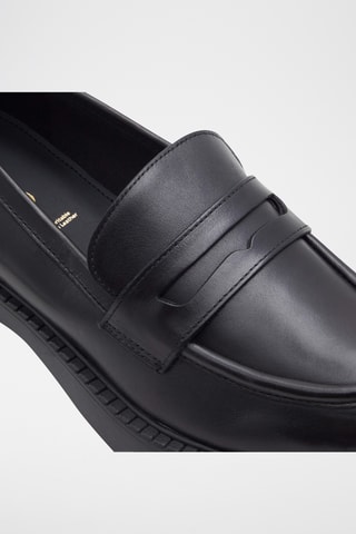 Mocassins à talons plateformes en cuir Bigplan - Noir