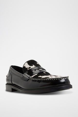 Mocassins vernis en cuir Kieran - Noir