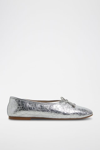 Ballerines en cuir de chèvre Joselie - Argenté