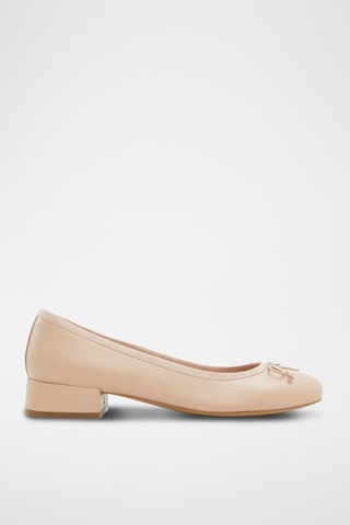 Ballerines en cuir verni Aliette - Beige