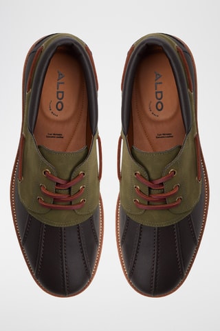 Chaussures bateau en cuir Finn - Kaki