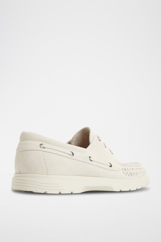 Chaussures bateau en cuir Mikal - Ivoire