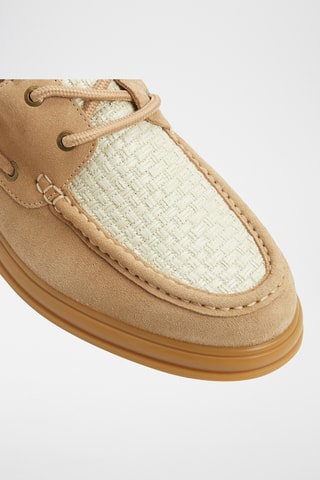 Chaussures bateau en cuir Seaexplorer - Beige